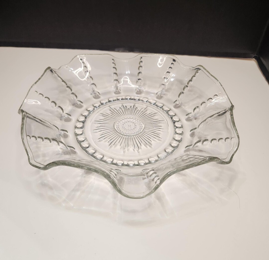 Clear Depression Glass Bowl