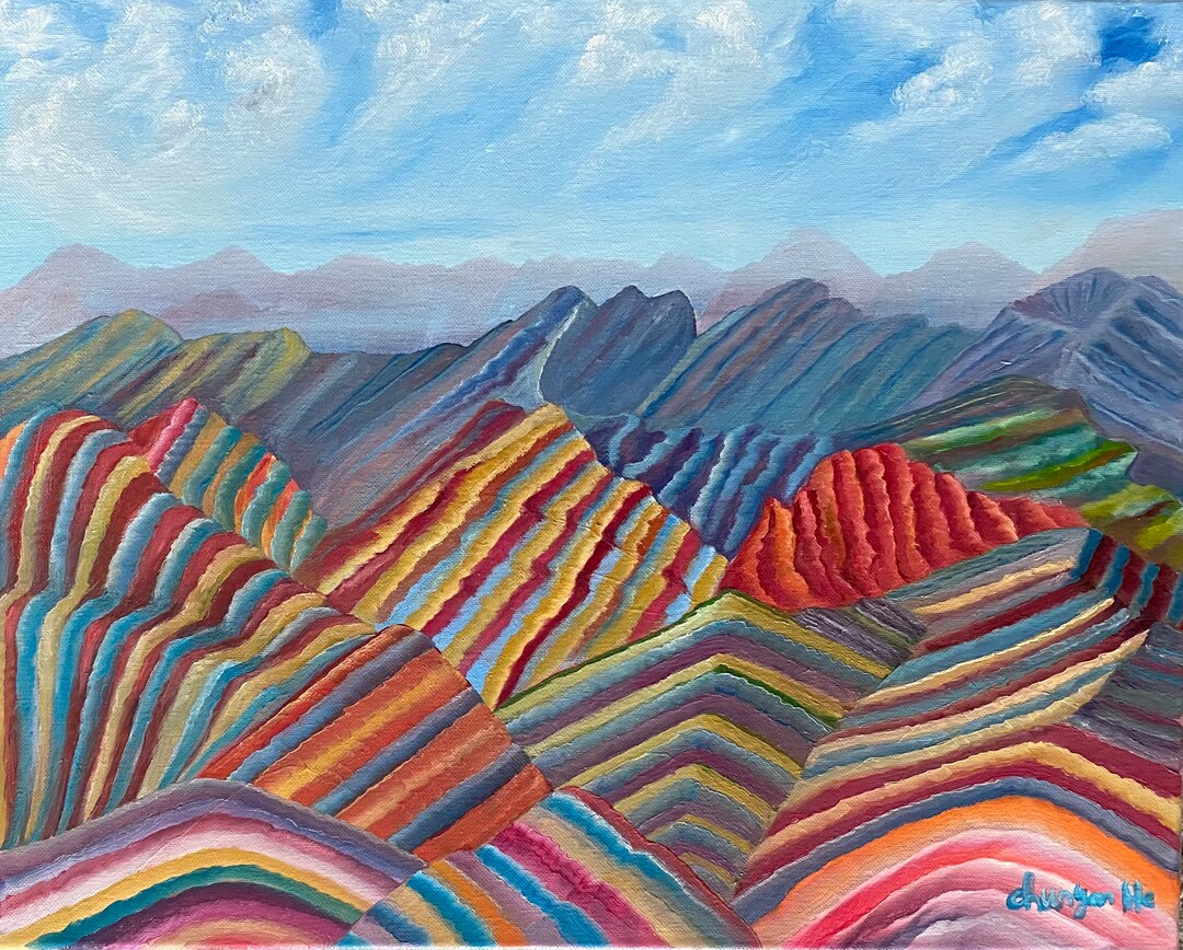 Colorful Mountain In Zhangye China On Stretched Canvas 16x20 Il 1080xN.4251929069 Ttfi