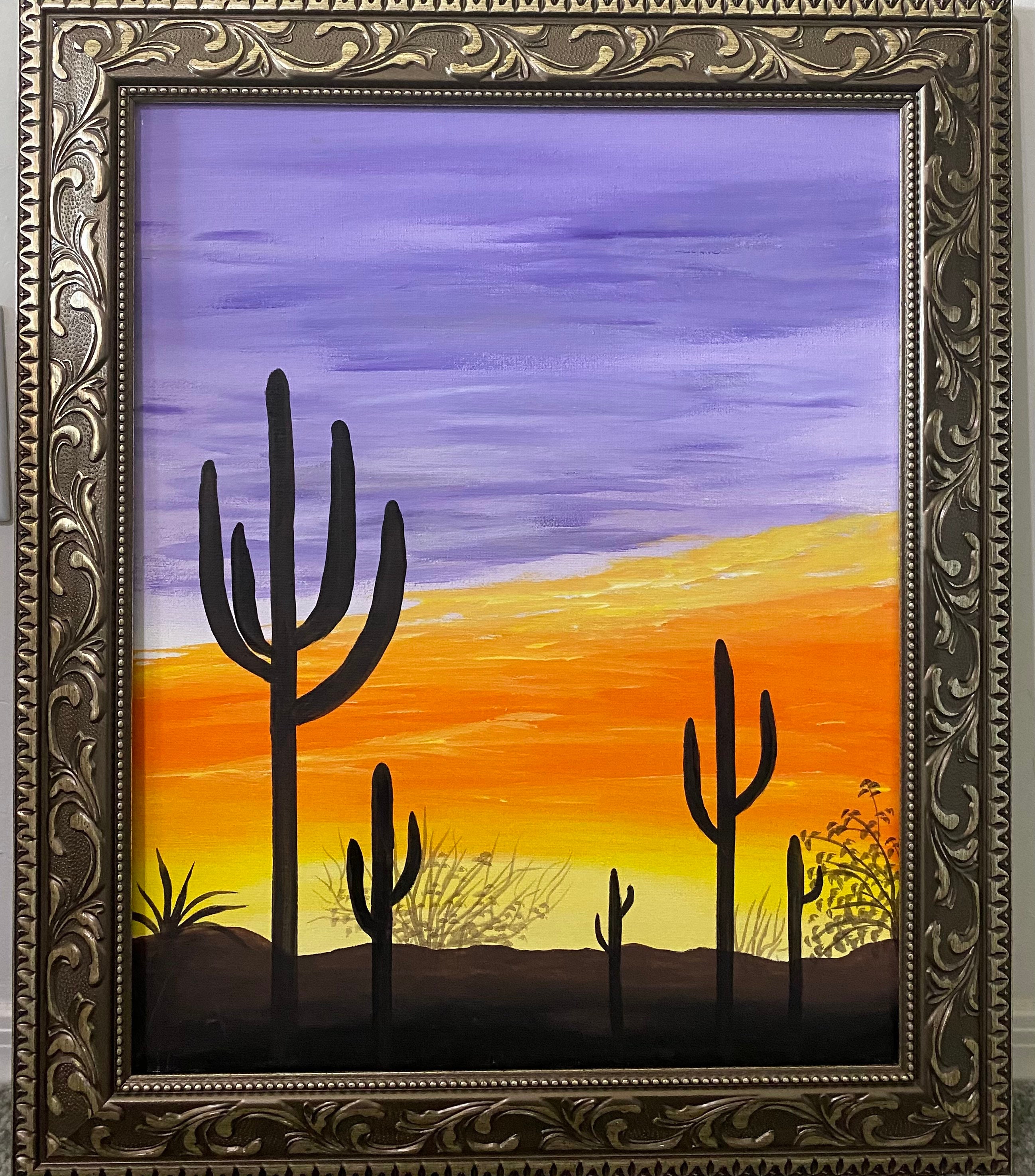 Desert Sunset 16 X 20 Original Acrylic Painting - Etsy