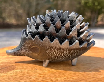 Set of 6 1980s USSR Walter Bosse Style Nesting Hedgehog Ashtray Set, Tobacciana, Smoking Accessories, Speakeasy, Man Cave Decor, MCM