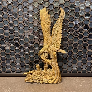 Brass Eagle Sculpture, Wall Decor, Brass Decor, Gallery Wall, Birds, Brass Sculpture, Mid Century Modern, Mcm, 1970s