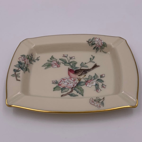 Lenox Serenade Porcelain Ashtray W/ 24K Gold Trim