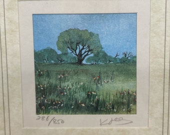 Kathleen Freeth Signed #286/850 Watercolor Miniature - Made in England