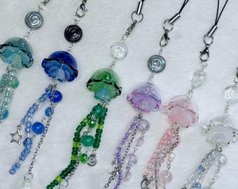 Jellyfish Keychain | Jellyfish Charm | Ocean Keychain | Ocean Charm | Keychain