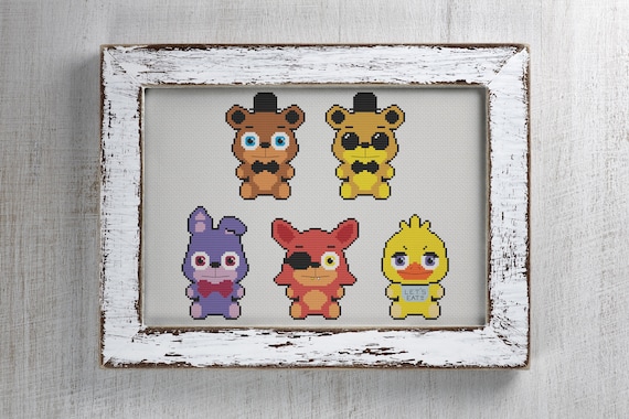 FNAF 1 Animatronics Cute Cross Stitch Pattern PDF Digital -  Finland