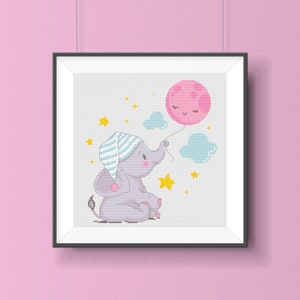 Baby Elephant - Cross Stitch Pattern (PDF Digital Download)