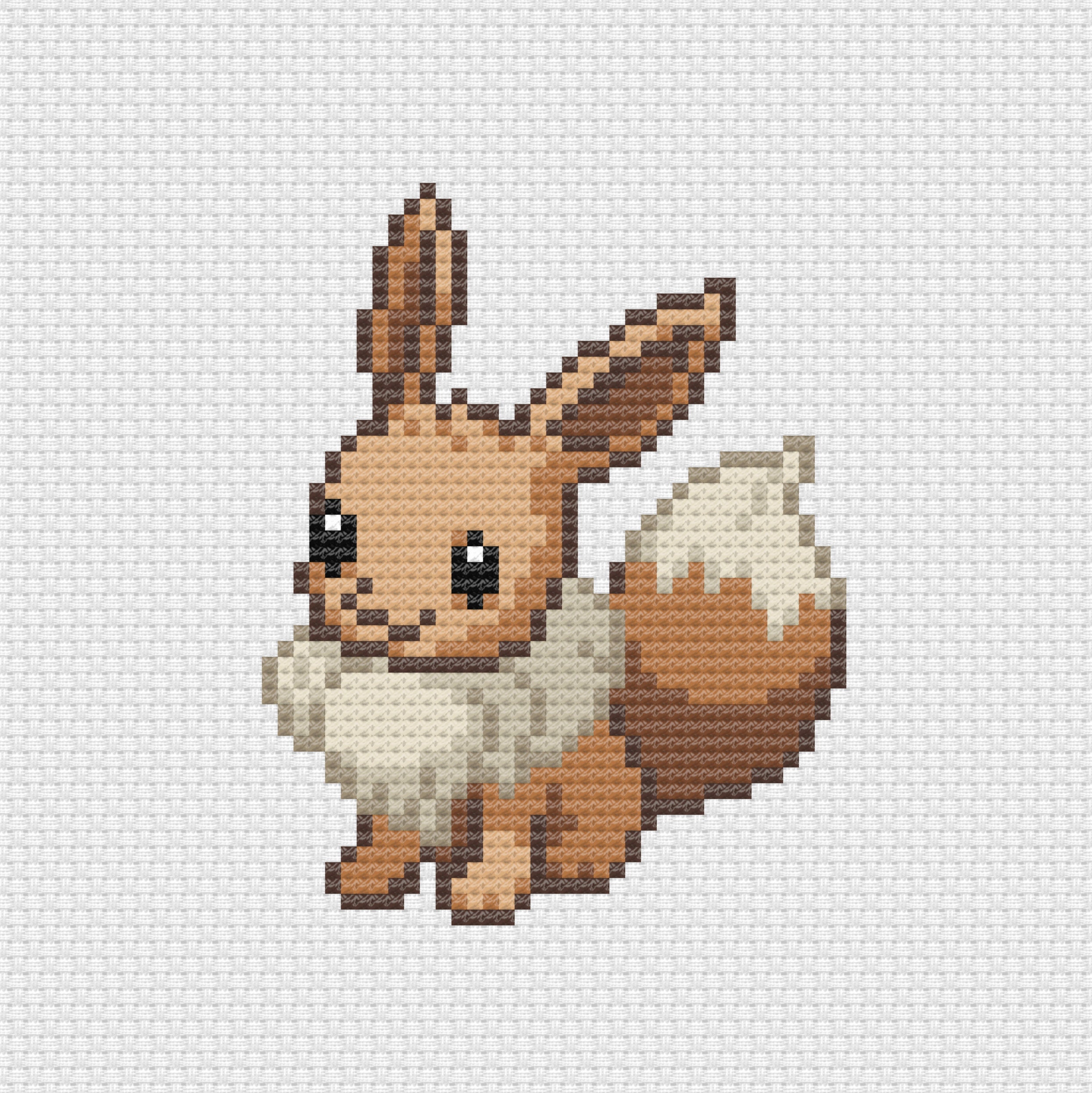 Eevee Pokemon Cross Stitch Pattern PDF Digital Download Etsy UK