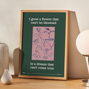 BTS Fake Love Print | Kpop | A3 A4 A5 | Lyrics | Quote | Wall Art | Poster | Music | Gift | Korean Pop