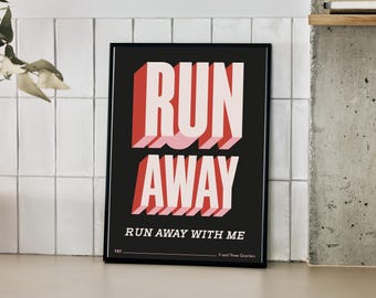 TXT Run Away Lyric Print | Kpop Wall Art