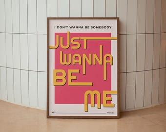 ITZY Wannabe Lyric Print | Kpop Wall Art