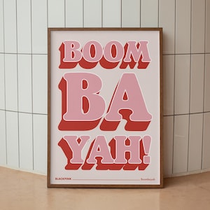 BLACKPINK Boombayah Print | Kpop | A3 A4 A5 | Lyrics | Quote | Wall Art | Poster | Music | Gift | Korean Pop