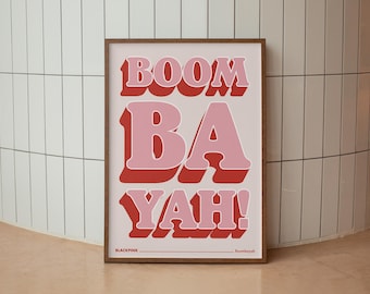 BLACKPINK Boombayah Lyrics Print | Kpop Wall Art