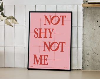 ITZY Not Shy Lyric Print | Kpop Wall Art