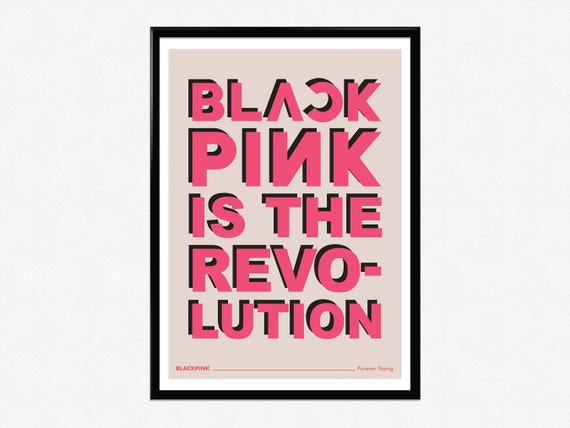 Blackpink Poster Painting Calligraphy, Wall Poster Black Pink