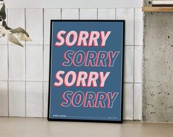 Super Junior Sorry Sorry Card Kpop EXO BTS Bigbang - Etsy