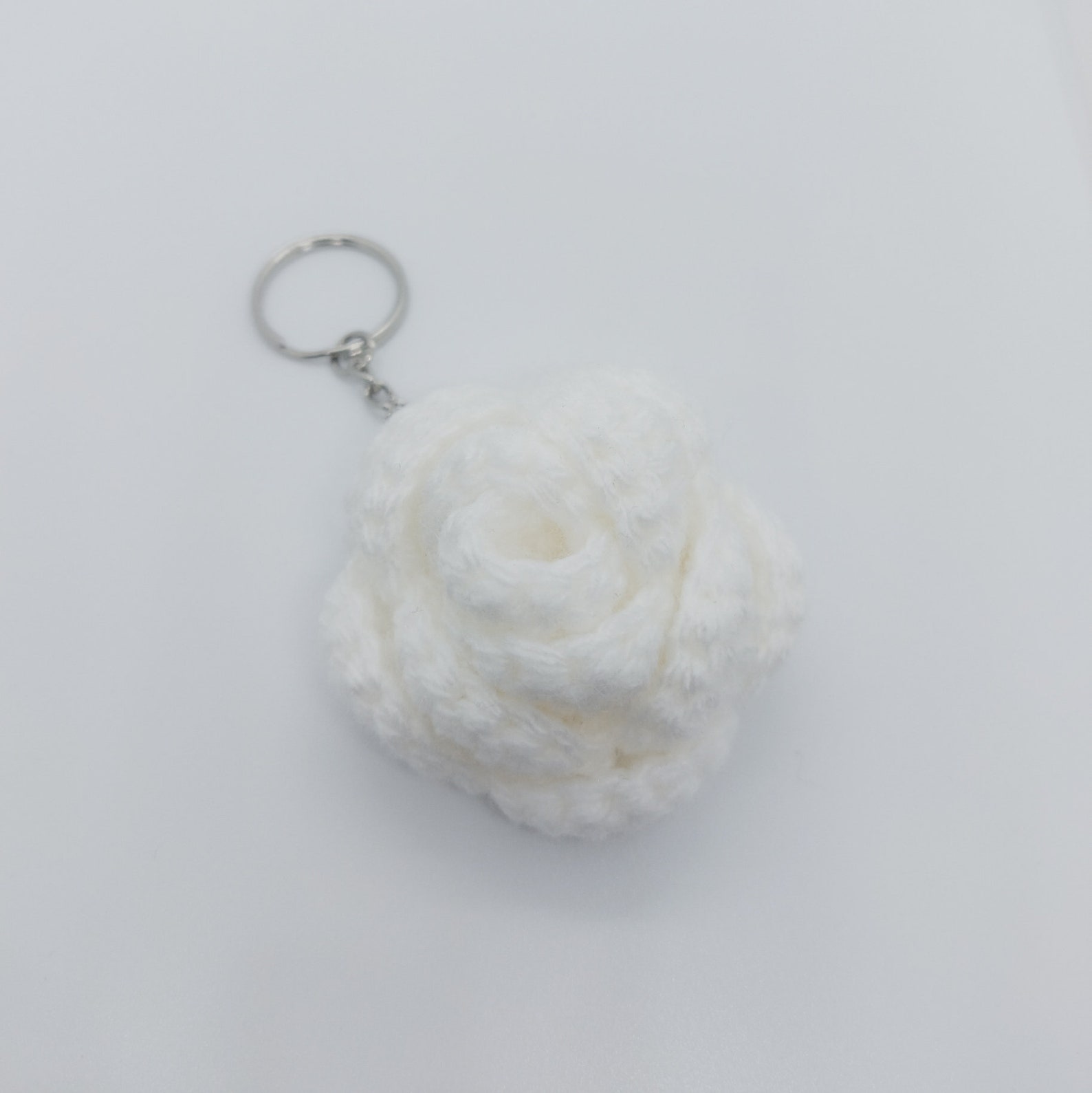 Handmade Unique Crochet Rose Keychain | Etsy