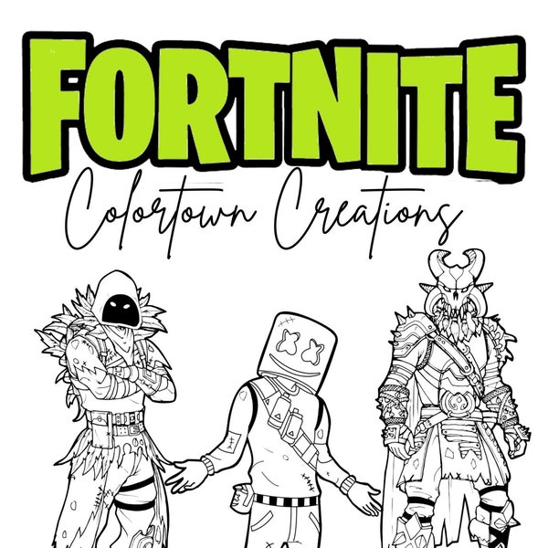 Fortnight Coloring Pages Etsy UK