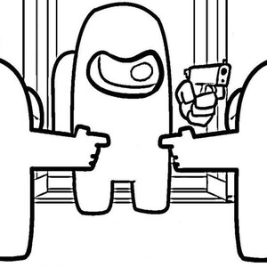 50 Among Us Game Coloring Pages Imposter  Best Free