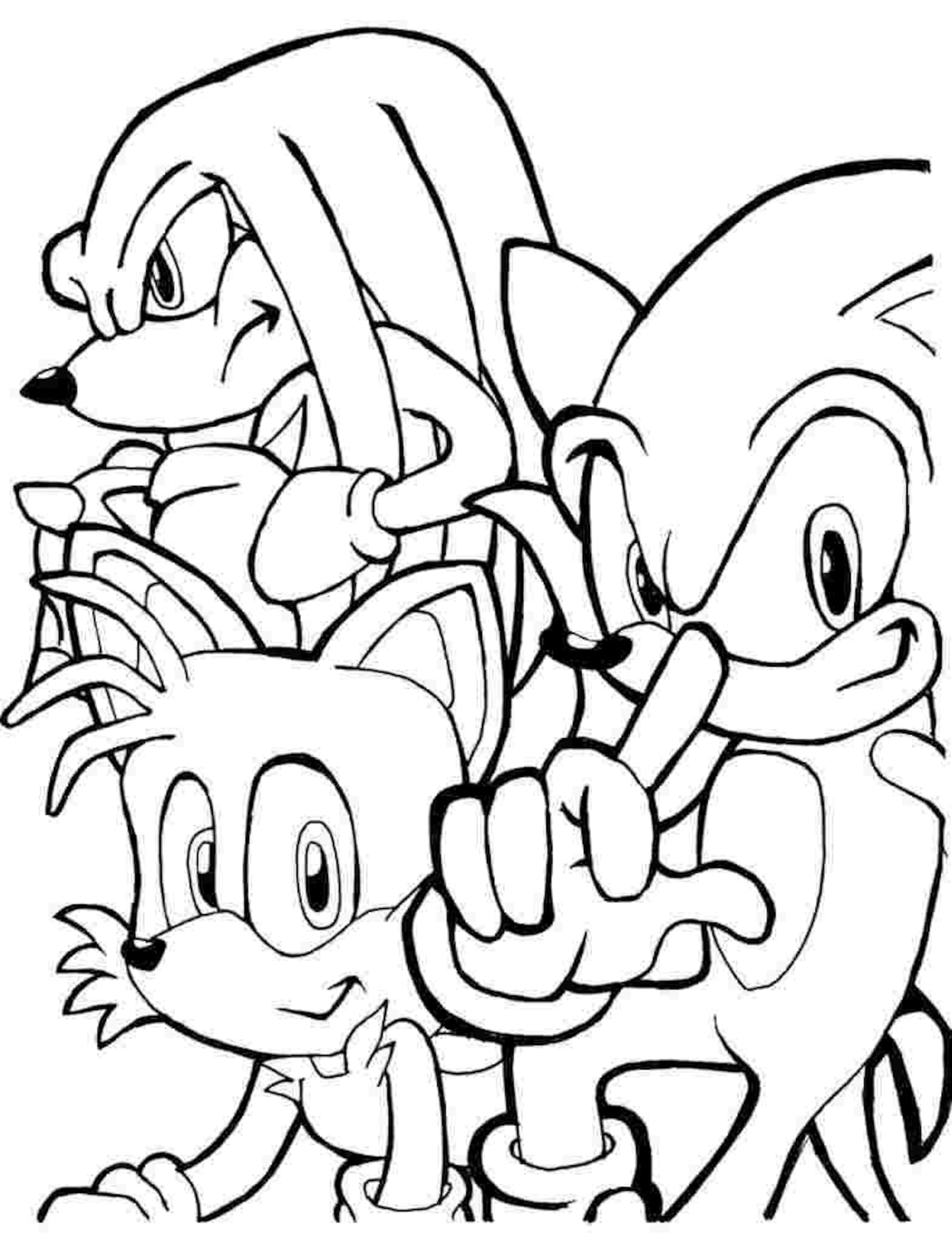 Sonic Printable Color Book 45 Digital Graphic Fun Coloring for Etsy