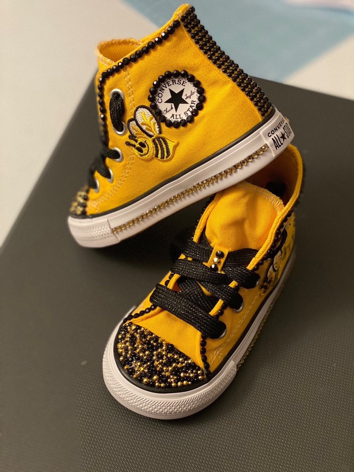 Bumble Bee Converse Kids Shoes | Etsy