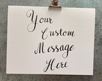 Custom Card and Envelope- One (1) personalized blank notecard