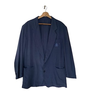 Vintage Lanvin Paris Mens Blazers Embroidered Logo