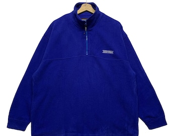 Vintage Lucky Strike fleecetrui grote maat blauwe kleur
