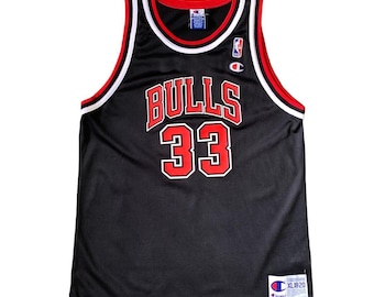 Vintage #Pipen 33 Champion Chicago Bulls Basketball NBA Spieler Ausgabe Jersey Jugend XL Größe