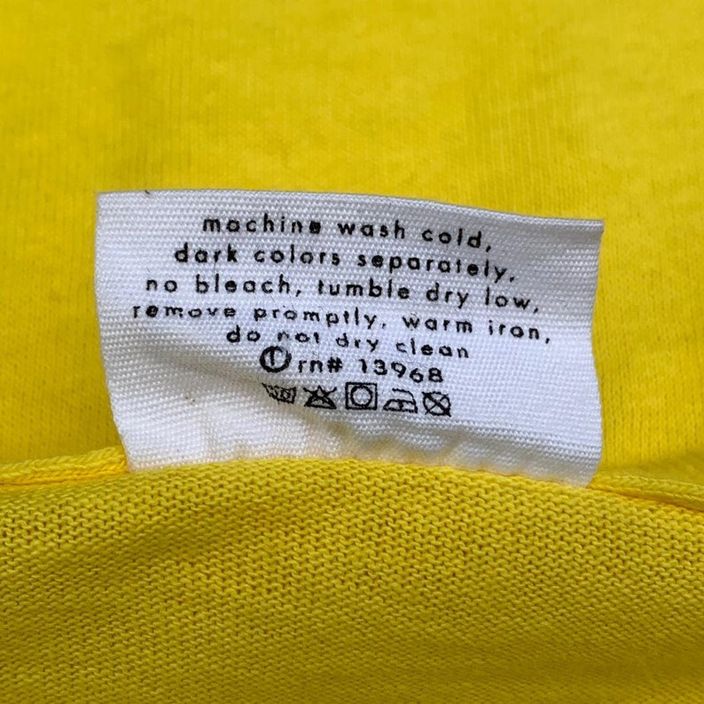 Vintage Calvin Klein Graphic Tshirt Medium Size Yellow Color Big Logo