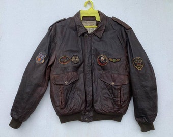 OLD vintage leather jacket FRANCE 短丈 Vtg 1970's Brown Leather Men's Fight Club Trench Jacket Brad Pitt