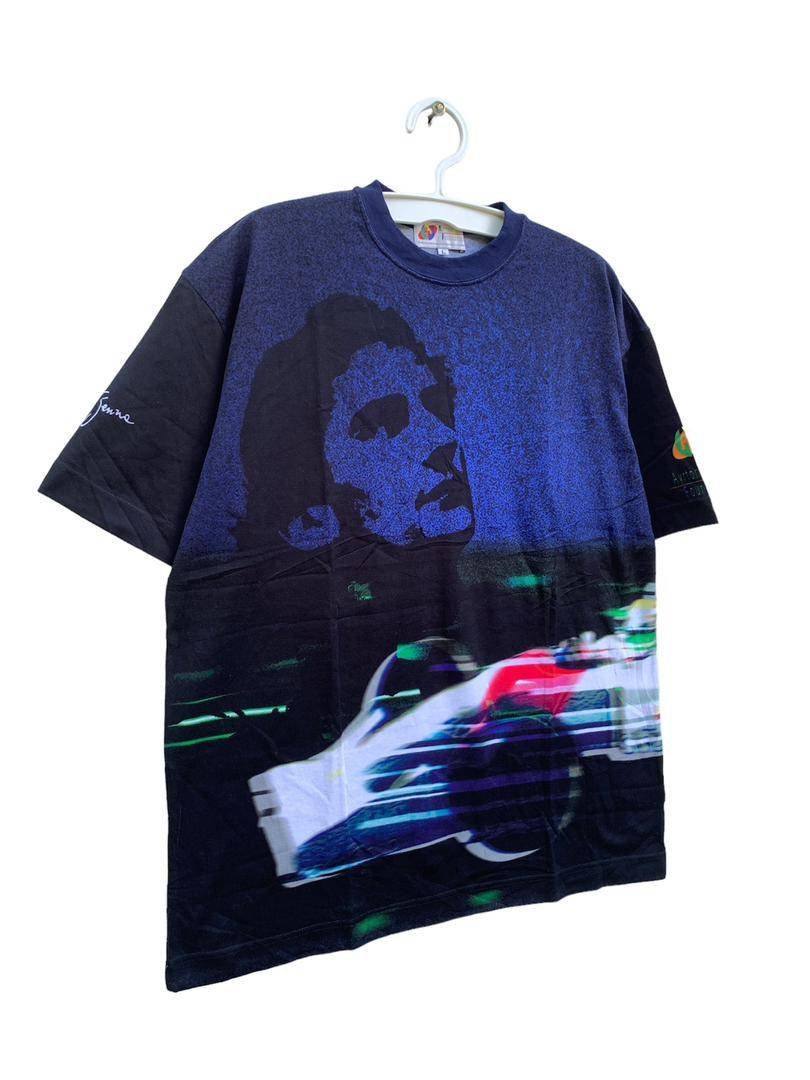 T-shirt Vintage Ayrton Senna Ferrari 1995 - Taille XL Homme (Occasion TB état)