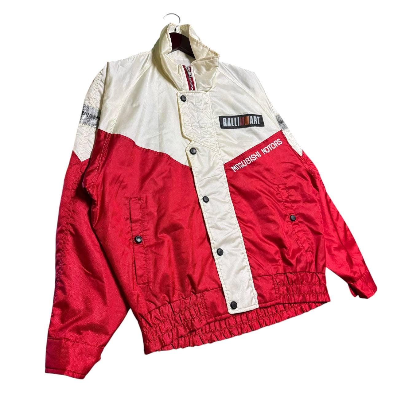 Vintage Mitsubishi Ralliart Racing Jacket,red & White Motorsport