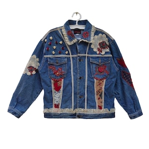 Vintage Embroidered Denim Jacket By SUNBELT Sportswear