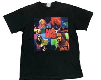 Vintage 90's Mr Big American Rock Band Black Large T Shirt Get