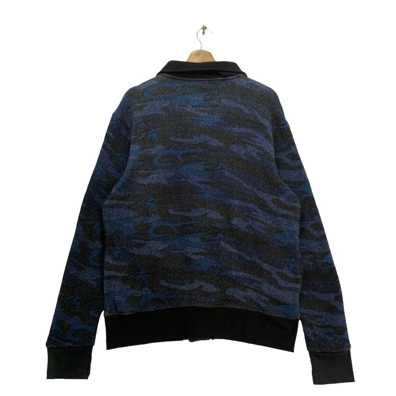 Ambiguous Fleece Button Jacket,medium Size,blue and Black Color Jacket ...