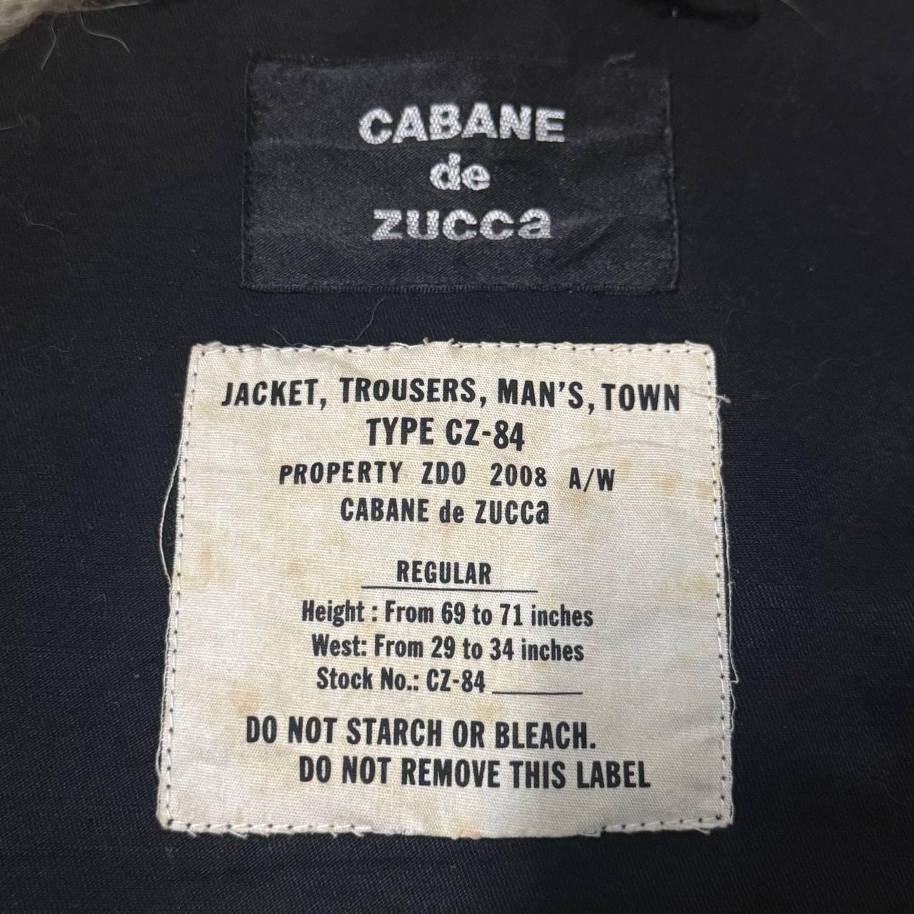 Vintage CABANE De ZUCCA Military Field Jacket Black Multi Pocket