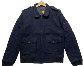 【メーカー再生品】 Wool A.P.C Vintage Jacket,blue Clothing,winter Color,vintage ジャケット・アウター