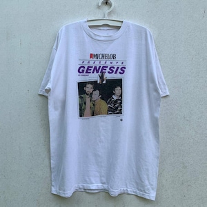Vintage jaren &#39;80 Genesis Rock Band Concert Michelob Tee Shirt, jaren &#39;80 Vintage Rock Band Tee, jaren &#39;80 Grafische T-shirt, jaren &#39;80 Retro Stijl Tee, jaren &#39;80 Muziek Tee, Cadeau
