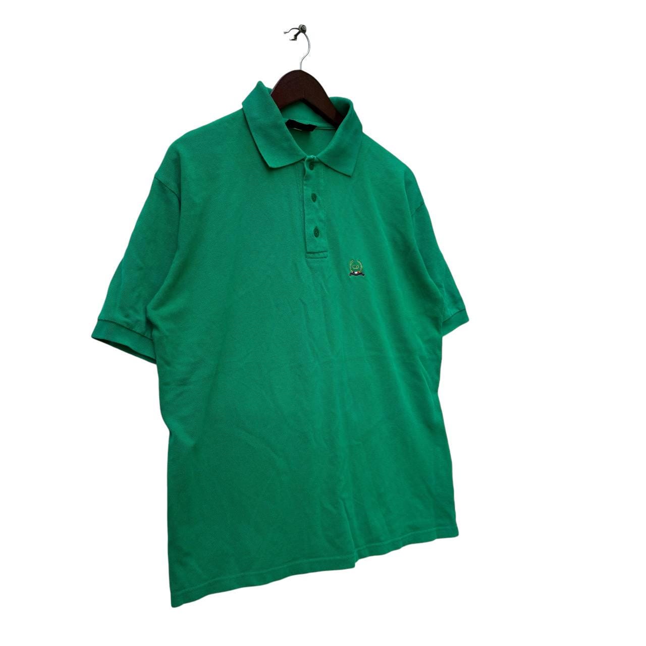 Vintage Christian Dior Green Polo Shirt With Embroidered Logo,xl