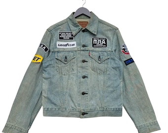 Levi's デニムジャケット Mサイズ 80年代ヴィンテージ リーバイス フランネル裏地 デニム