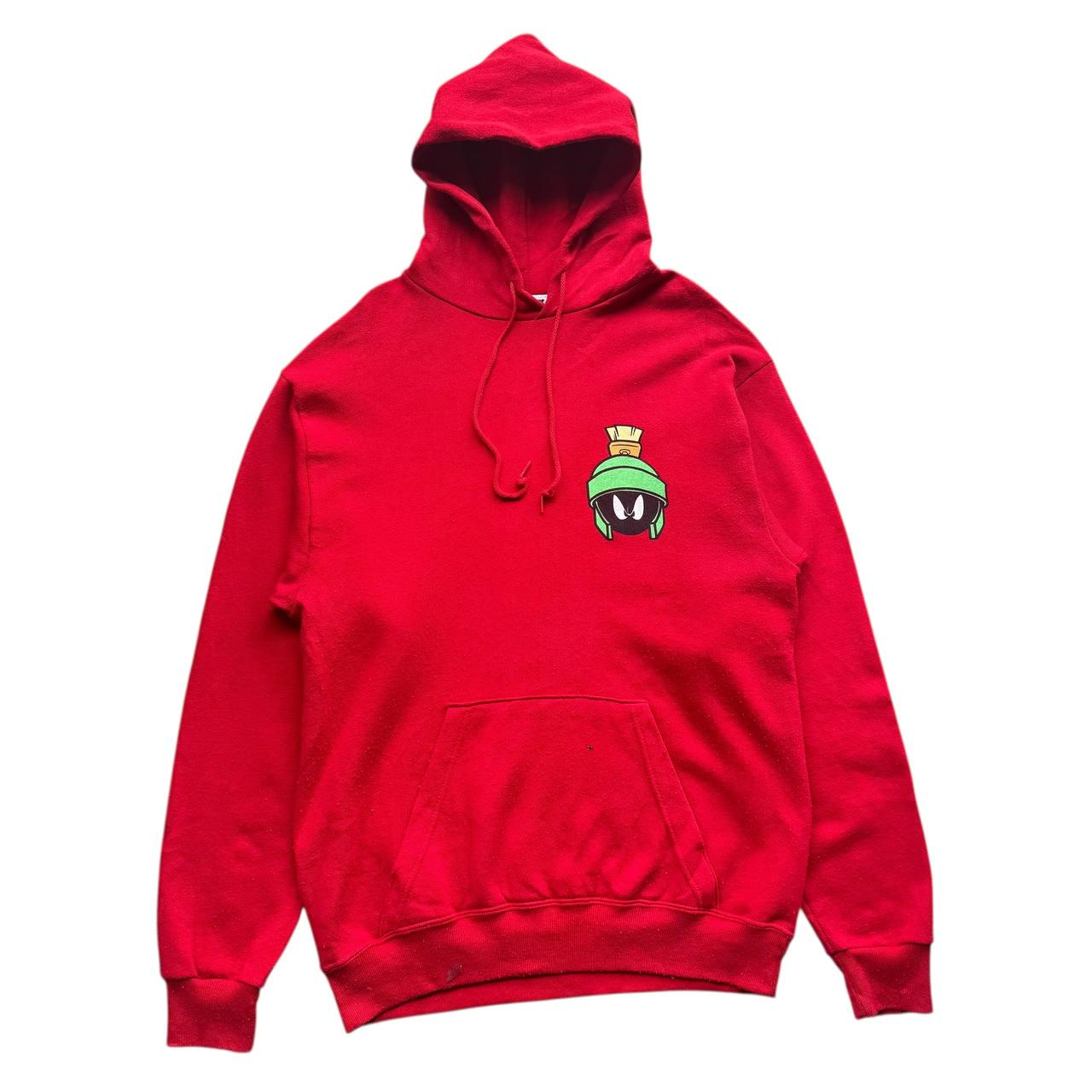 Vintage 1993 Looney Tunes Marvin the Martian Red Hoodie Graphic