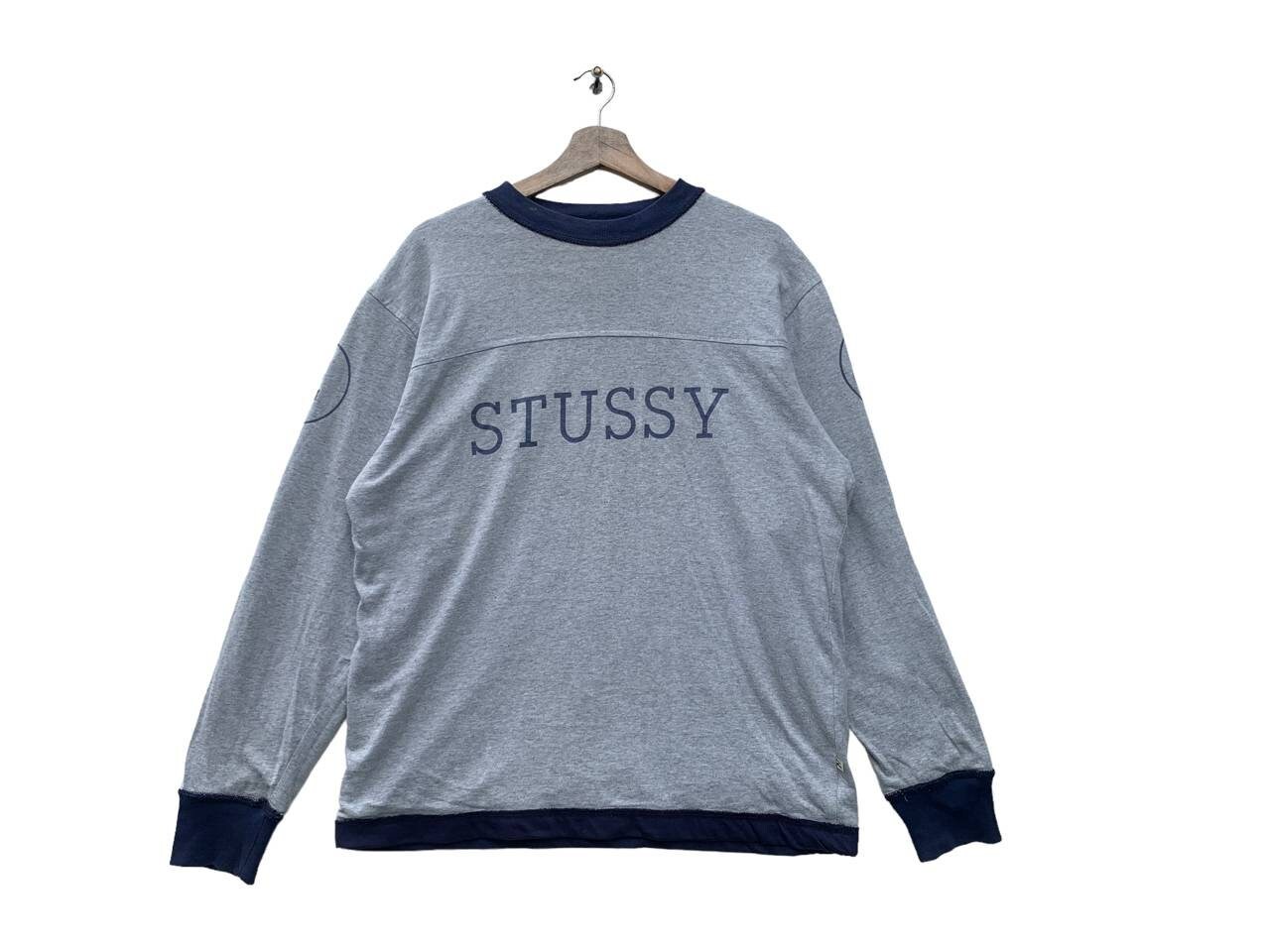 Vintage Stussy 4 Sports 96 Reversible Sweatshirt Blue Colour