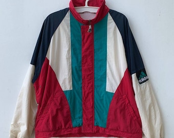 Vintage Adidas Equipment Windbreaker Jacke Multicolor, Retro Sportswear