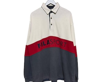 Vintage Fila Sport Colorblock Rugby Shirt