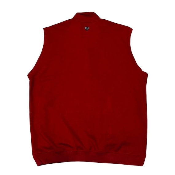 Vintage Nike Golf Sleeveless Mens Sweater Vest Red Half Zip Y2K