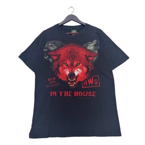 Vintage 1998 nWo Wolfpac Tshirt Black Red Wrestling Tee WCW WWE New World Order,90s Wrestling Merch,Wrestling Graphic Tee