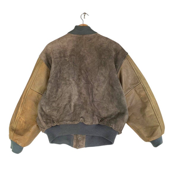 Vintage Mens Bigi Japan Suede Leather Baseball Varsity Vintage Mens Bigi Japan Suede Leather Baseball Varsity