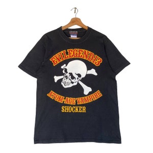 Vintage Balzac Evil Legend 13 Atom-Age Vampire Shocker Horror Punks Graphic Japanese Band Tshirt Medium Size 90s Vintage Clothing