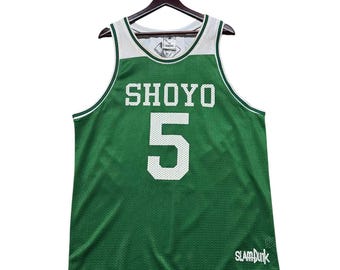 Camiseta de baloncesto vintage de Slam Dunk Anime Manga #5 Shoyo Touro Hanagata, talla XL, camiseta de anime japonés