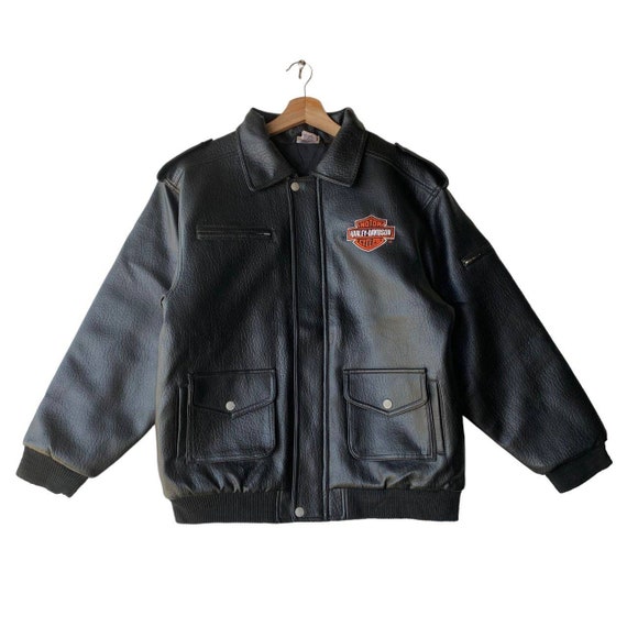 90s Harley-Davidson short leather bomber